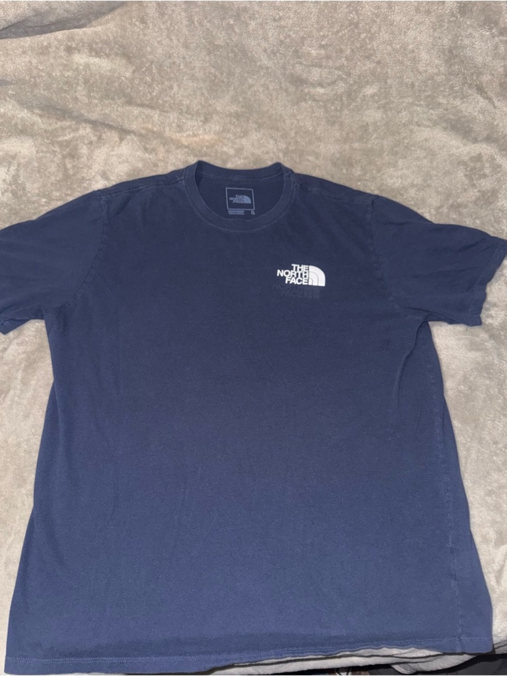The North Face Men’s Short-Sleeve Tee in Navy with White Logo